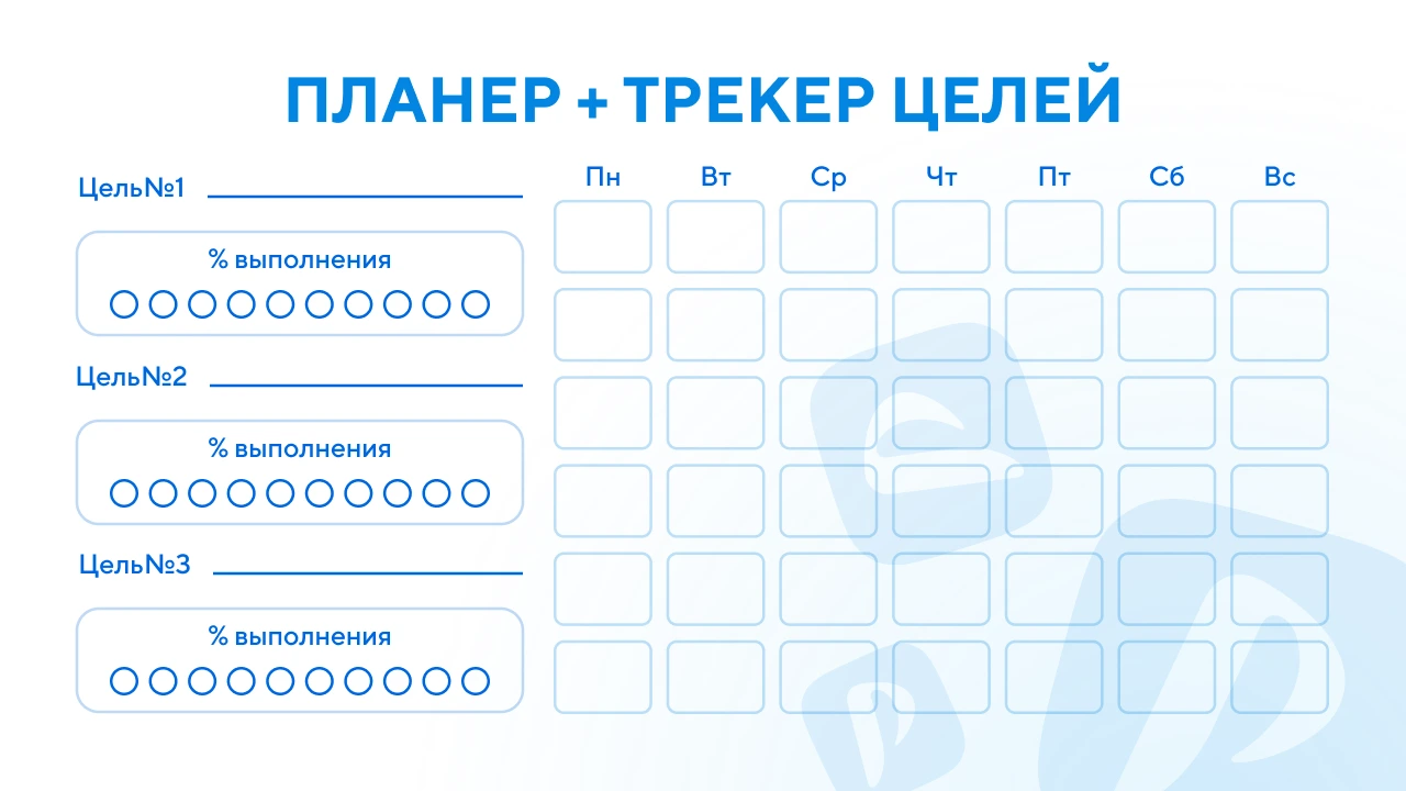 Планер на август цели