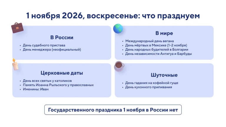 Какой праздник 1 ноября