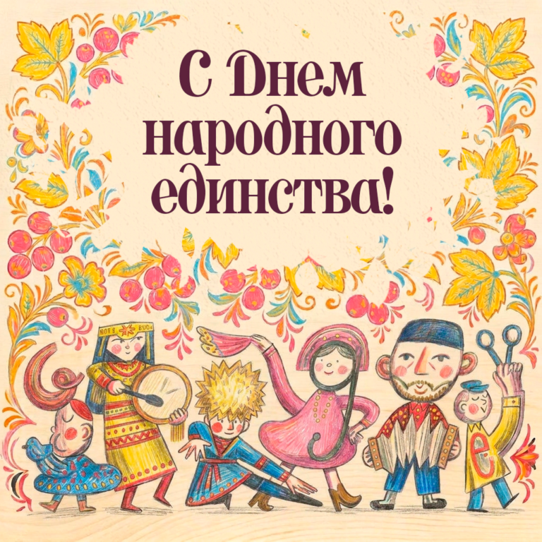 День народного единства: рисунок, открытки